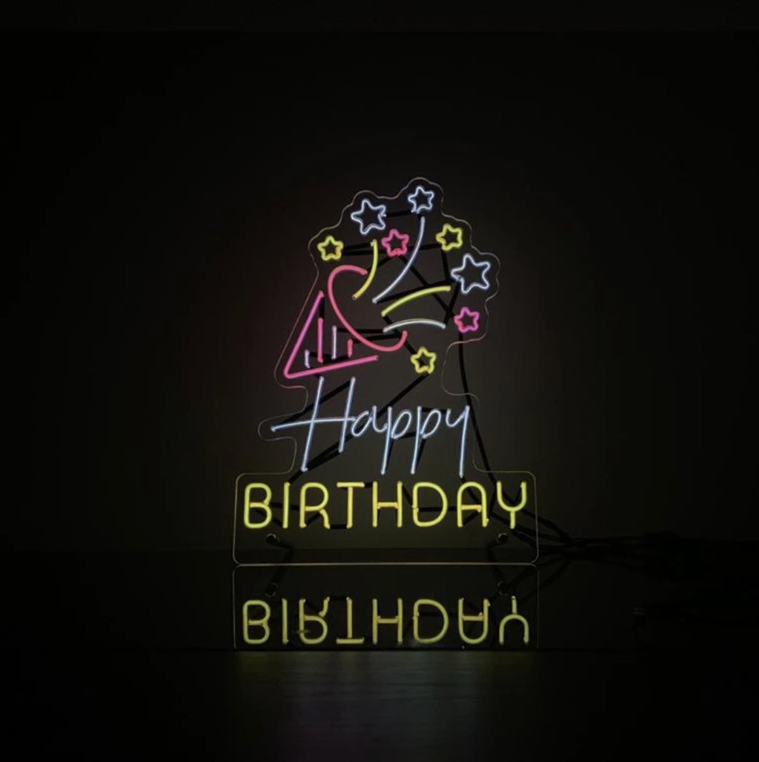 Happy Birthday 丨幼线霓虹灯牌丨EL005丨AMAZING NEON - 灯具/灯饰 - 压克力 多色