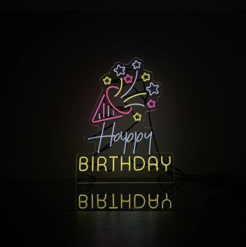 Happy Birthday 丨幼线霓虹灯牌丨EL005丨AMAZING NEON - 灯具/灯饰 - 压克力 多色