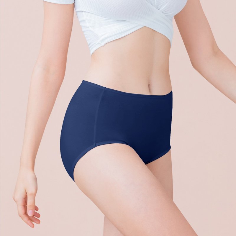 【台湾制】丝蛋白高腰包臀内裤 L-Q(2XL) 蓝 2189-57 可兰霓Clany - 女士内衣裤 - 其他材质 蓝色