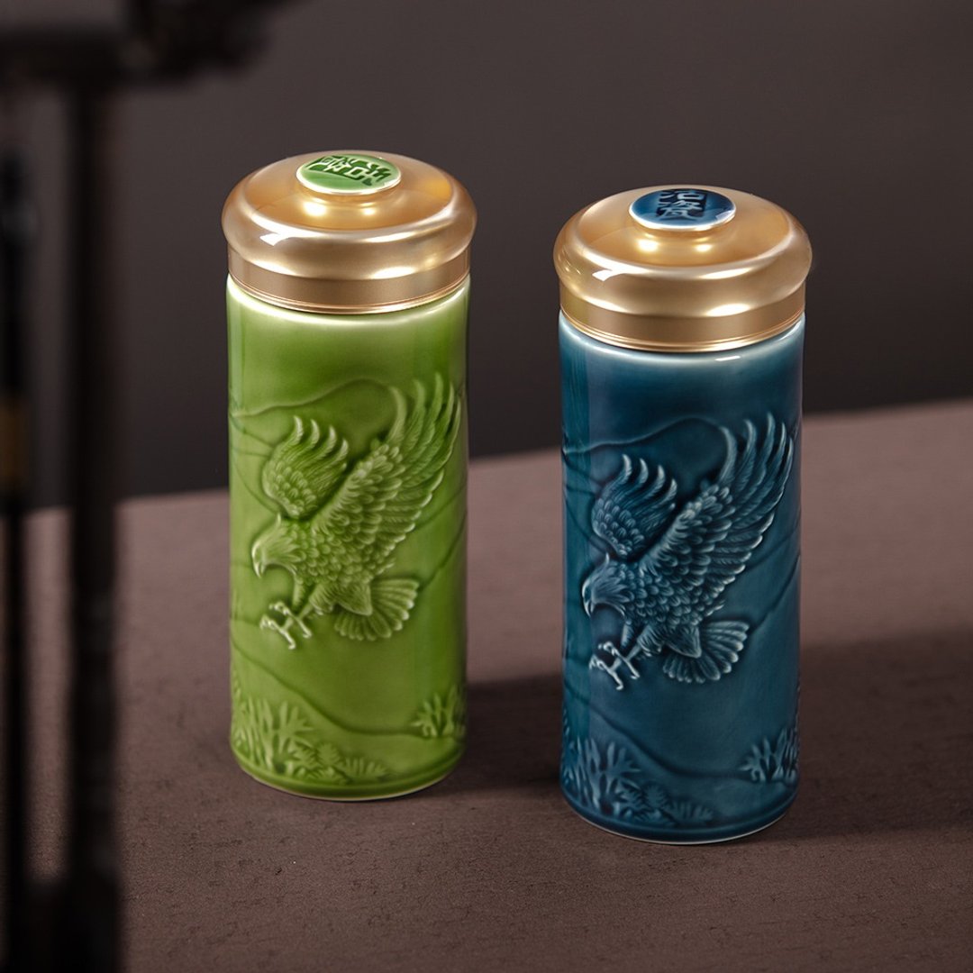 大展宏图随身杯 / 大 / 双层 / 4色 350ml - 水瓶/水壶 - 瓷 绿色