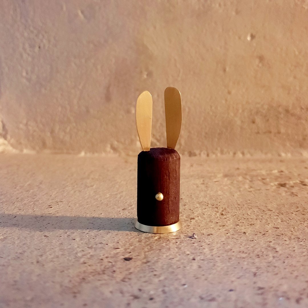 迷你兔子/品牌工艺/金木组组乐系列/精油扩香摆件妆点/生活工艺 - 香薰/精油/线香 - 木头 咖啡色