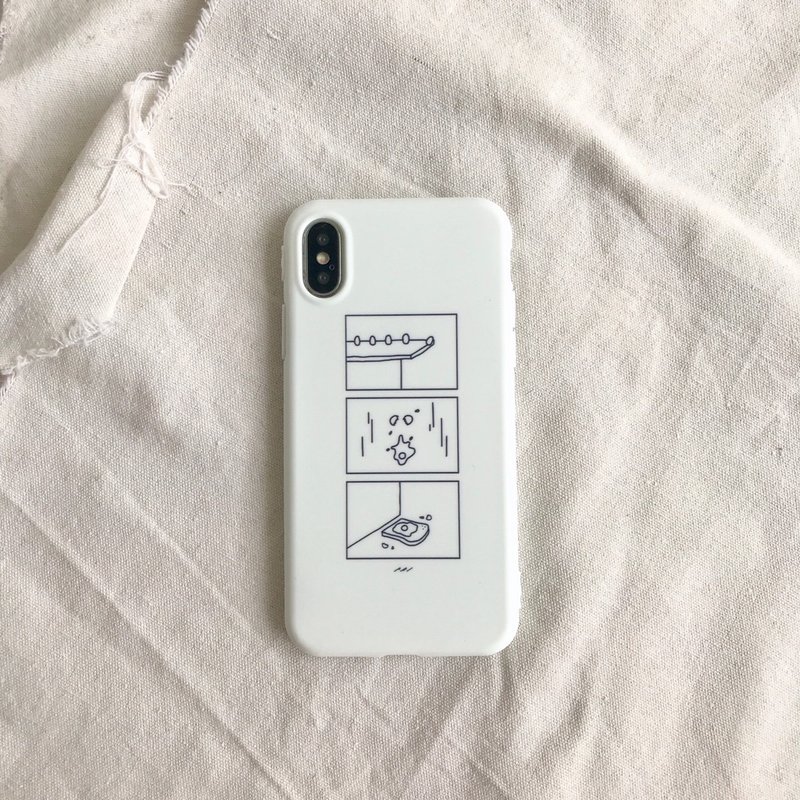 鸡蛋的一生 WHITE LIFE iphone 插画手机壳 全包软壳 纯白 - 手机壳/手机套 - 塑料 白色