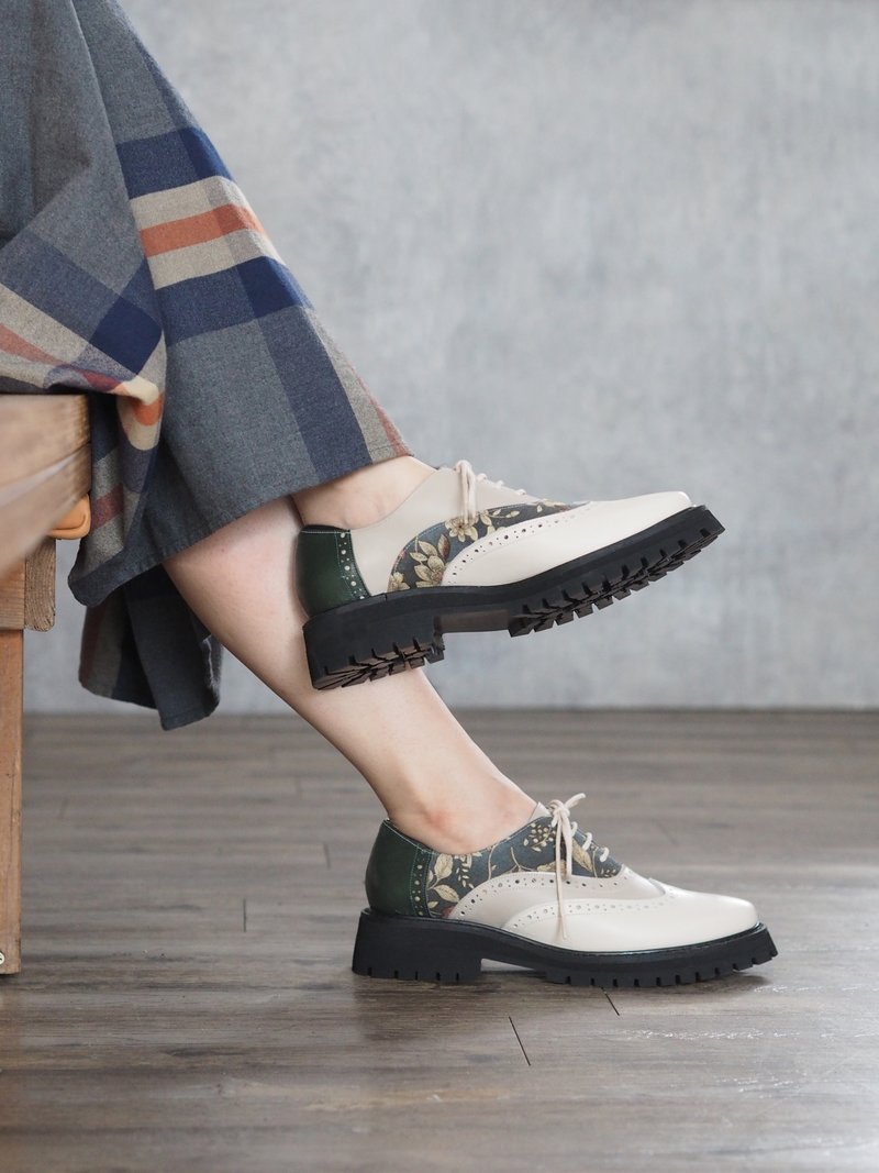 爱花牛津鞋- Annissa - 女款牛津鞋/乐福鞋 - 真皮 多色