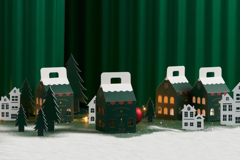 【圣诞礼盒】圣诞果干屋-台湾水果干 交换礼物 - 零食/点心 - 新鲜食材 绿色