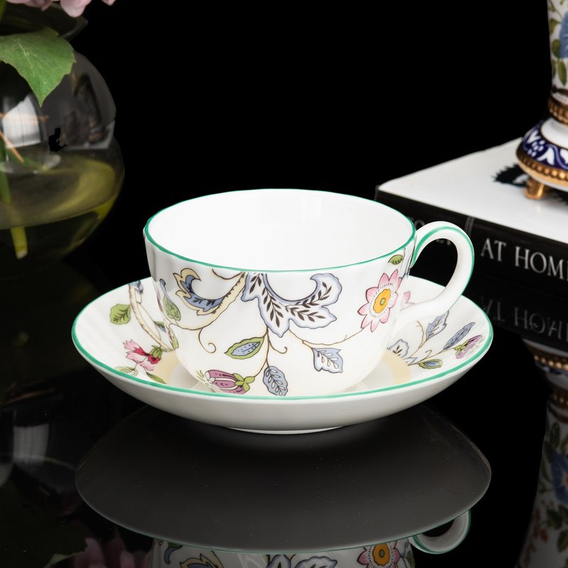 英国制Minton明顿2003年哈顿花园骨瓷下午茶咖啡杯红茶杯碟组 - 咖啡杯/马克杯 - 瓷 