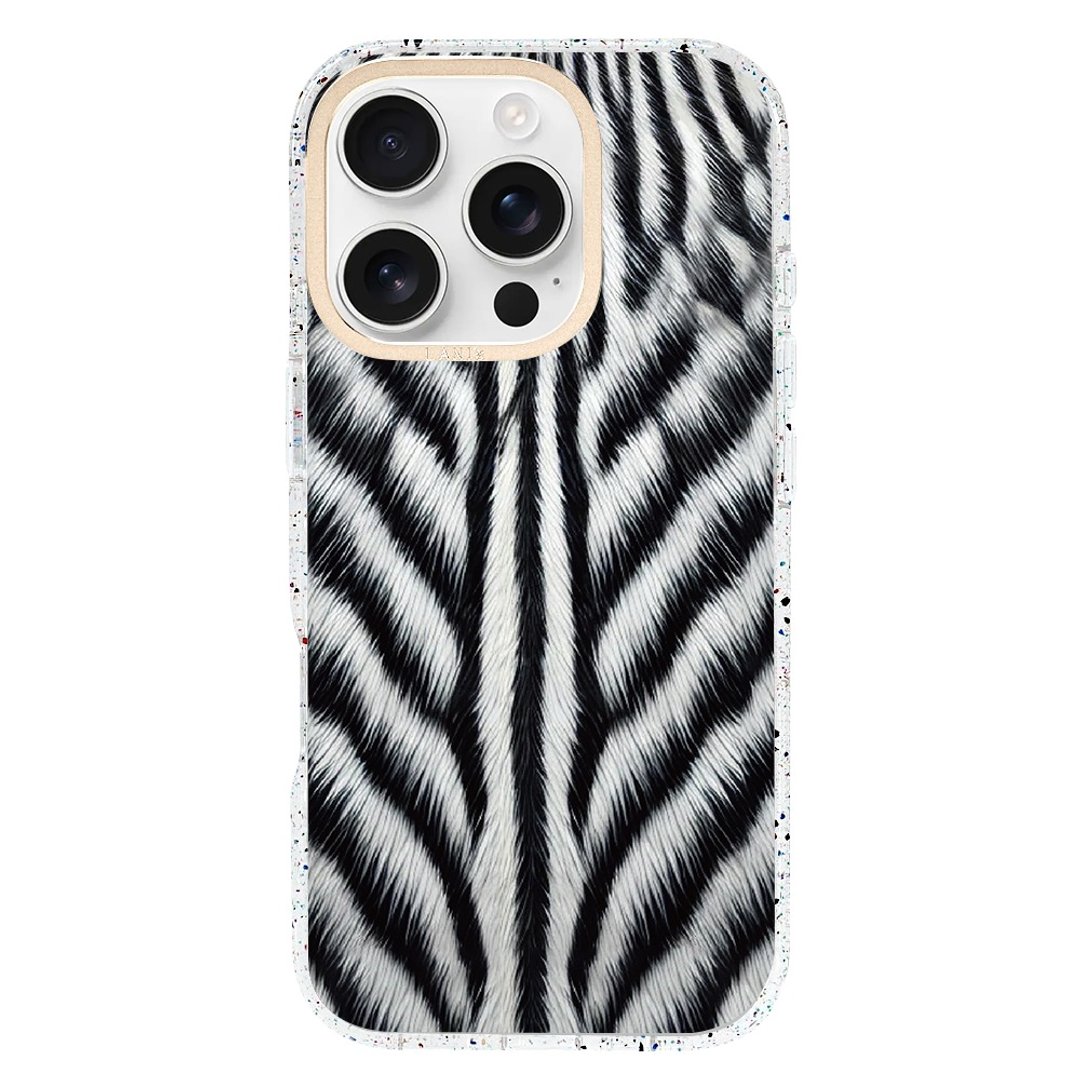 仿真动物系－斑马纹 透彩框 iPhone 16 15 14 13 Pro Max - 手机壳/手机套 - 环保材料 透明