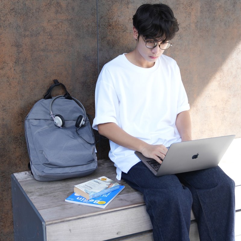 【新品】校园背包 | NOLAN 日常背包 (石墨灰) - 后背包/双肩包 - 尼龙 灰色