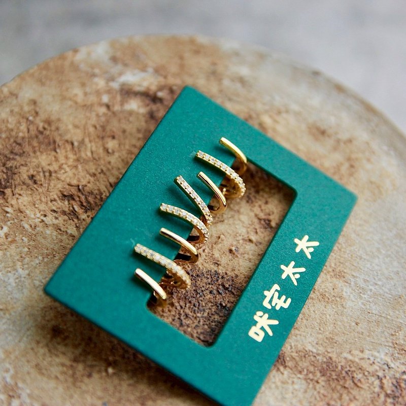 无痛耳夹/好穿搭个性款 - 耳环/耳夹 - 铜/黄铜 金色