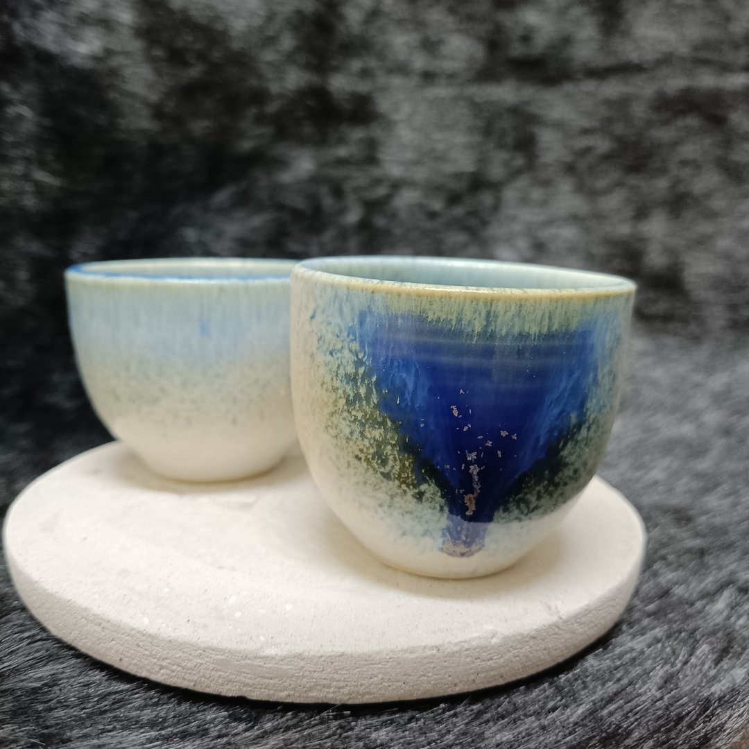 白瓷小杯子(2个一组) - 酒杯/酒器 - 瓷 白色