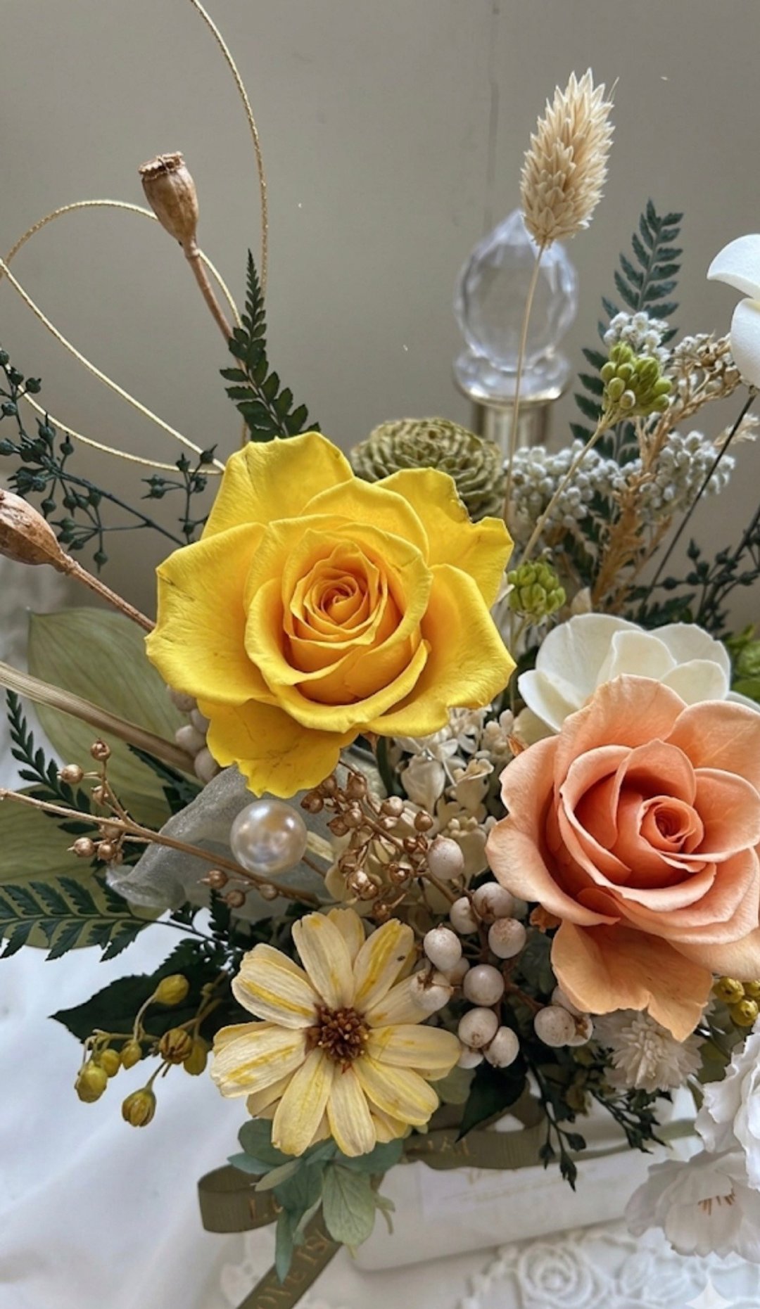 爱心啵啵求永生花。开幕情人节.生日。登记结婚.居家布置新居落成 - 干燥花/捧花 - 植物．花 粉红色