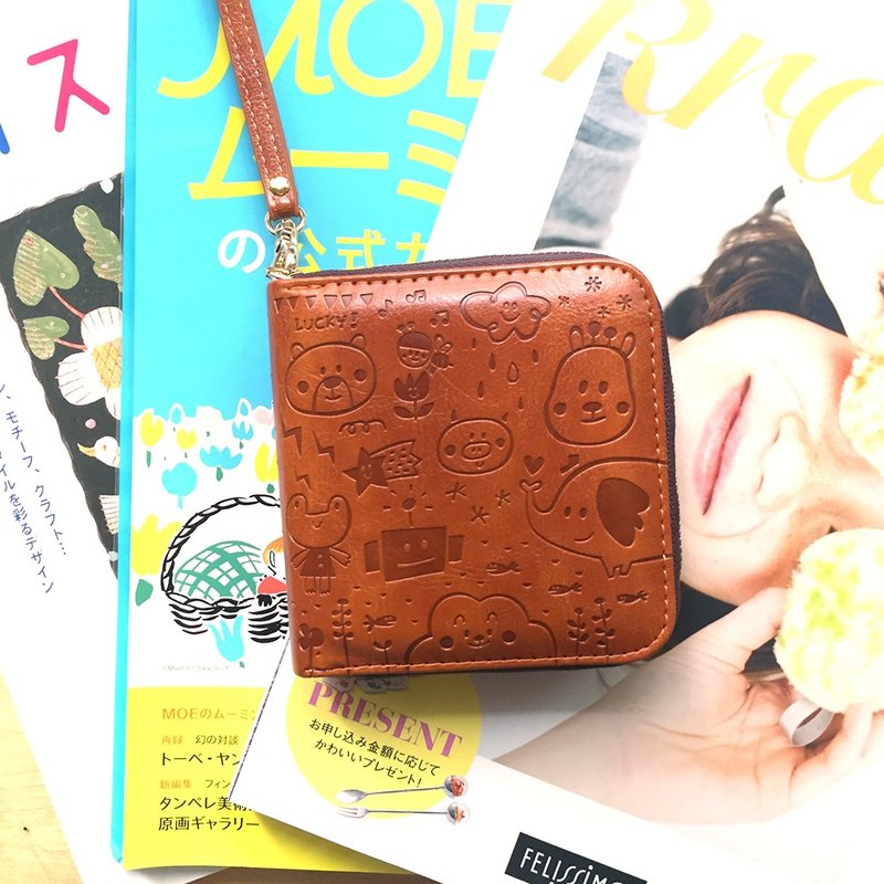 设计系列短夹_经典皮革 - 皮夹/钱包 - 真皮 橘色