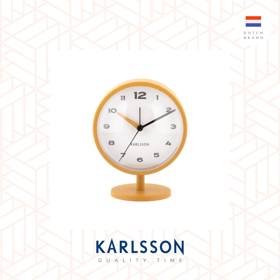 荷兰Karlsson,Alarm clock Brisk Dome ochre yellow孤型玻璃闹钟 - 时钟/闹钟 - 其他金属 黄色