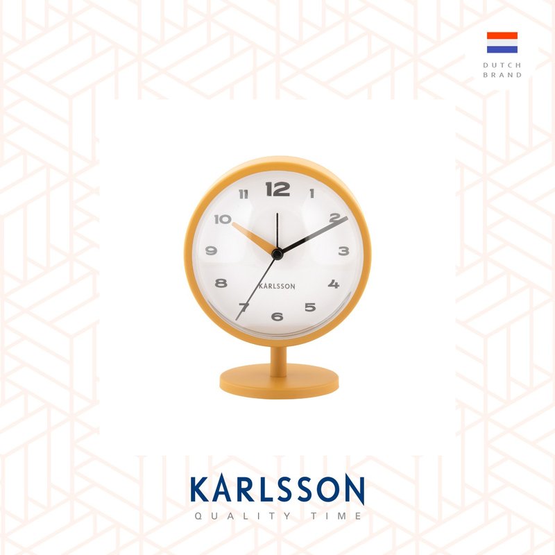 荷兰Karlsson,Alarm clock Brisk Dome ochre yellow孤型玻璃闹钟 - 时钟/闹钟 - 其他金属 黄色