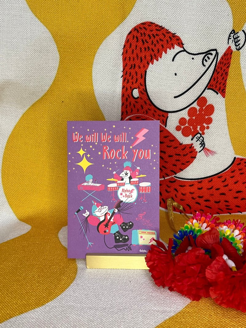 香港原创alpha and Billy We Will Rock You明信片 - 卡片/明信片 - 纸 紫色