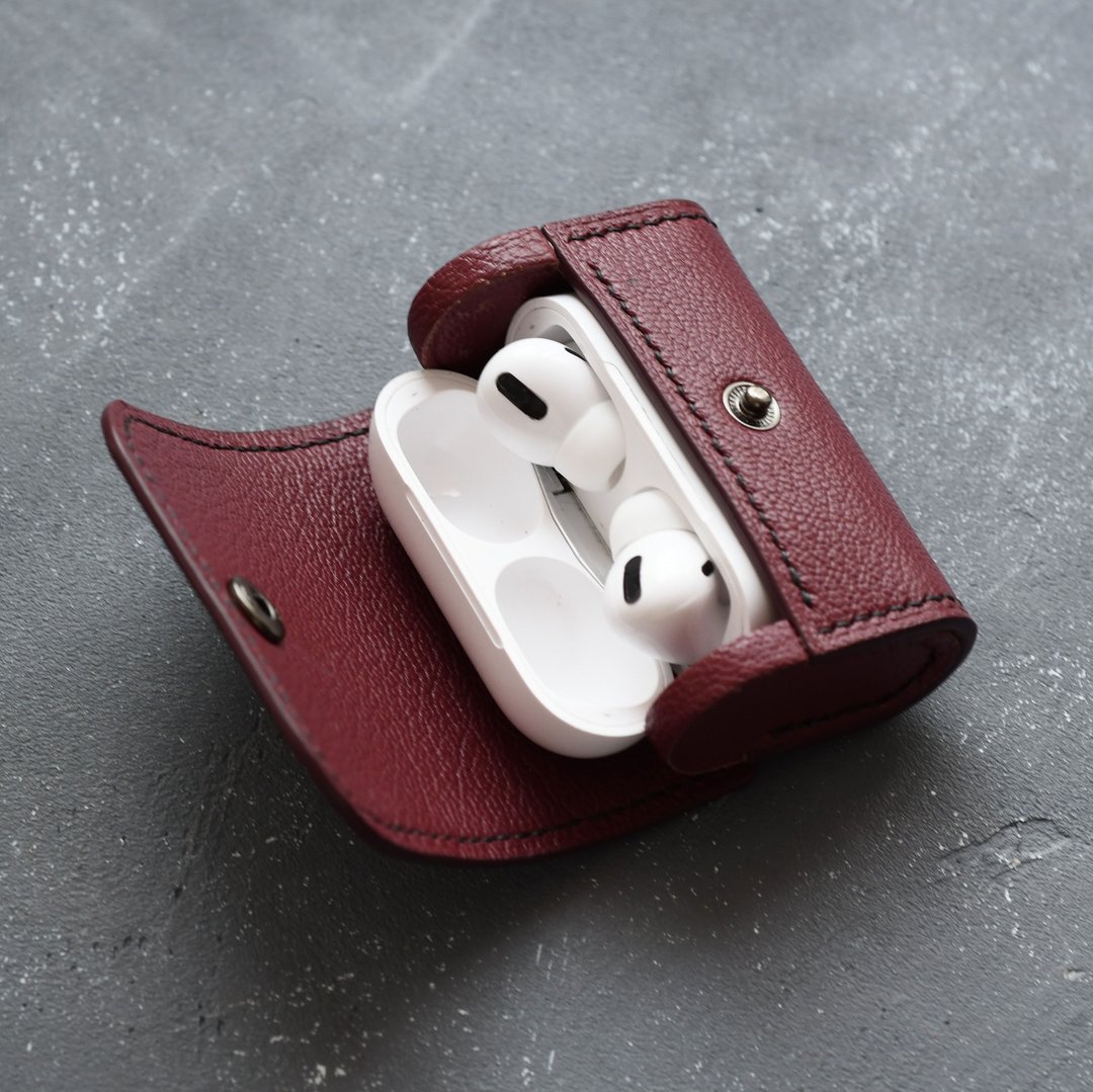 皮革 Airpods Pro 保护套 真皮 手工 礼物 Apple - 耳机 - 真皮 红色