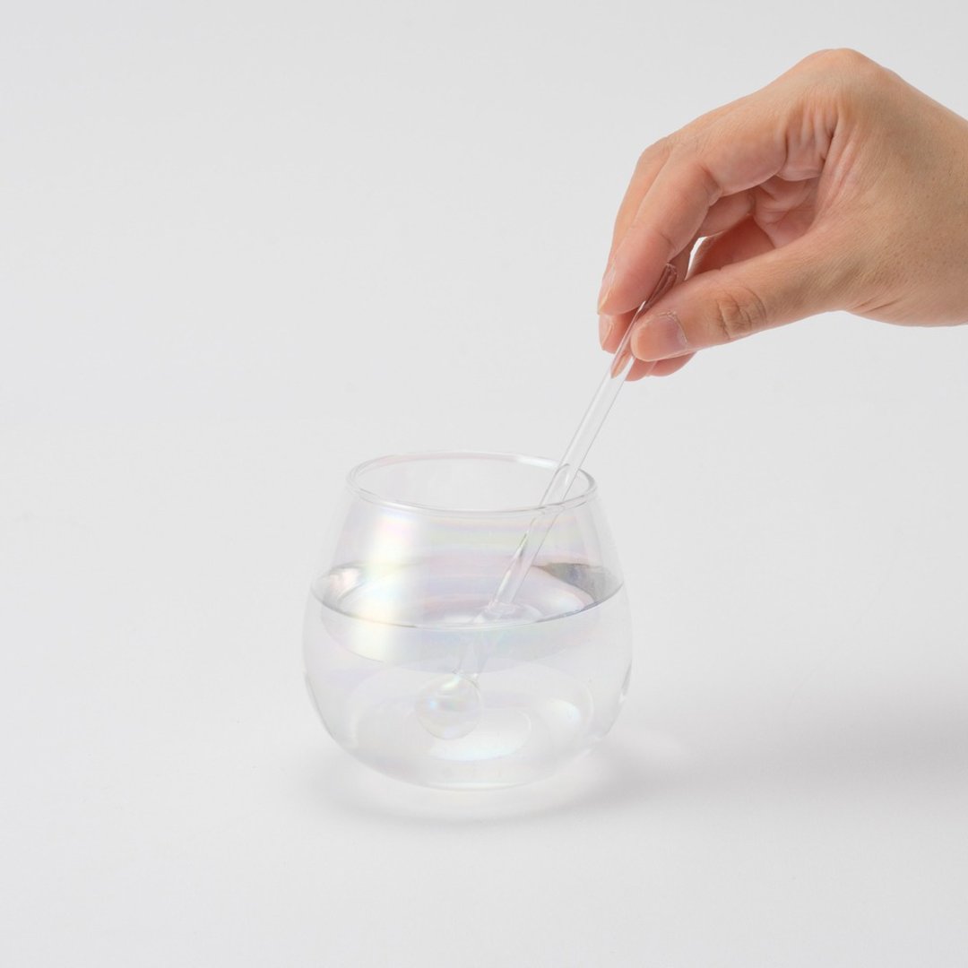 Bubble Glass with Muddler 1pc - 玻璃杯 - 玻璃 多色