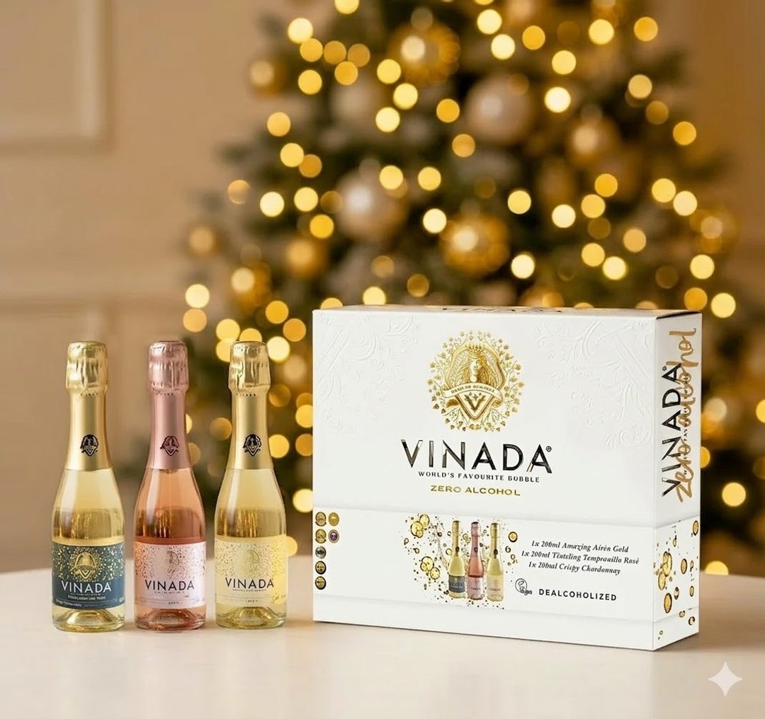 【无酒精礼盒】VINADA 薇娜妲 无酒精气泡酒 零酒精葡萄纯酿气泡 - 其他 - 玻璃 金色