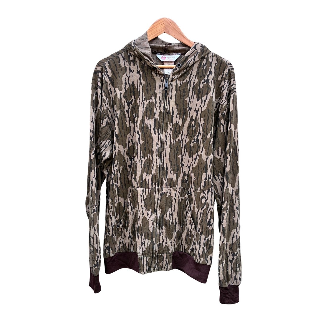 Vintage Gross Galesburg Mossy Oak Bottomland 迷彩连帽狩猎夹克 - XL - 男装外套 - 其他材质 咖啡色