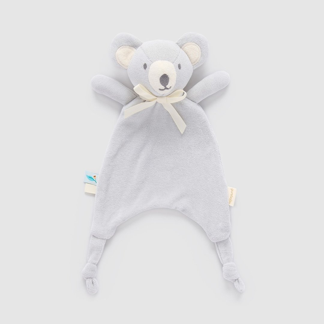 澳洲 Purebaby 婴儿安抚巾/宝宝安抚玩具 灰色无尾熊 - 玩具/玩偶 - 棉．麻 灰色