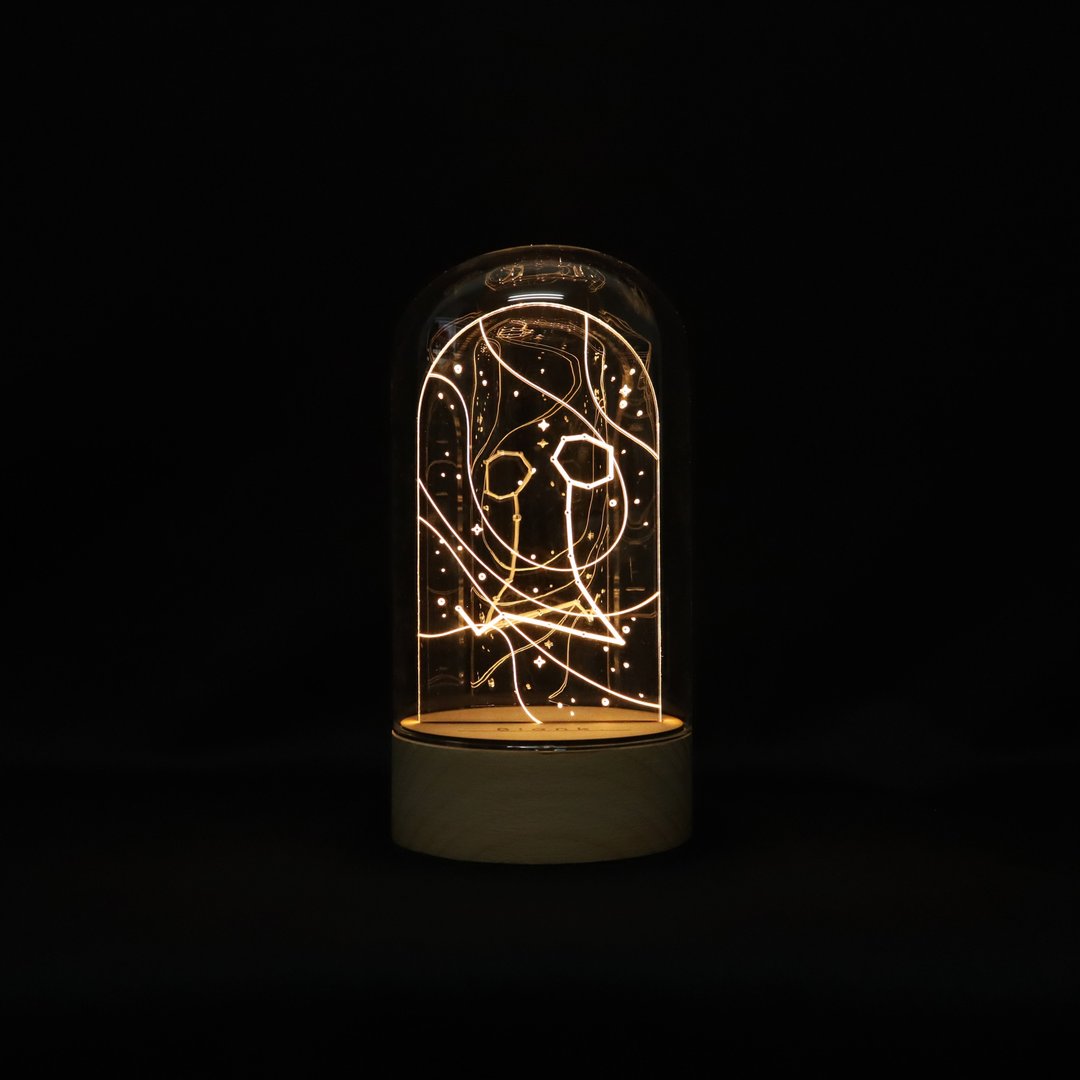 定制化礼物 生日礼物 LED原木夜灯 - 【 双鱼座 】星座耳环架 - 灯具/灯饰 - 玻璃 透明