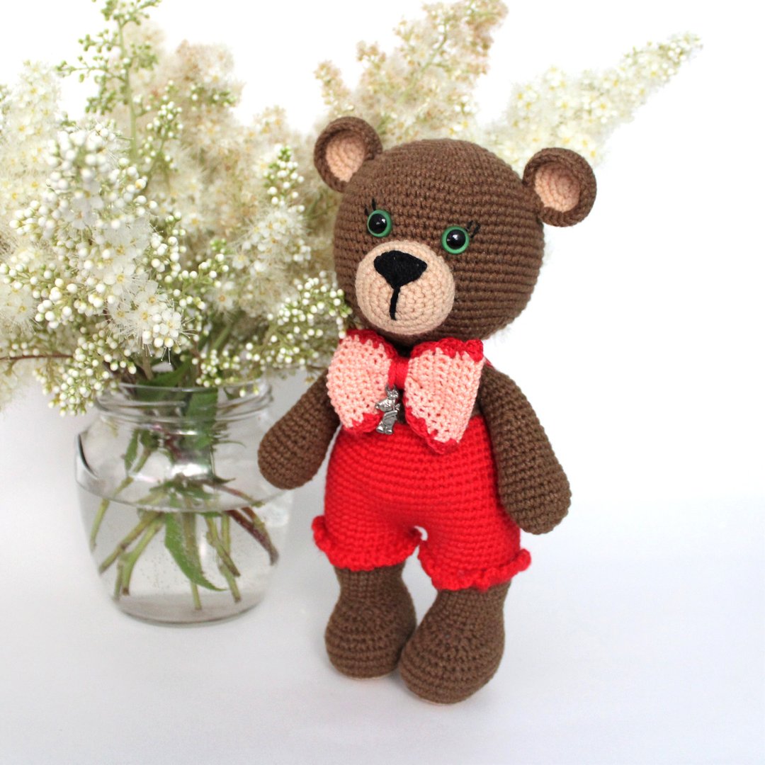 钩针熊图案套装 4 合 1 Amigurumi 毛绒泰迪熊钩针教程 - Logo 设计/图案设计 - 其他材质 
