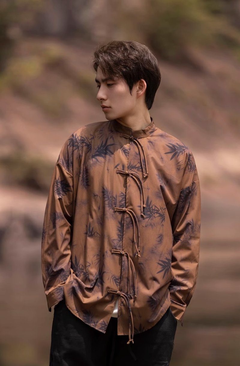 浮世万千 中国风复古长袖衬衫 - 男装衬衫 - 其他材质 多色