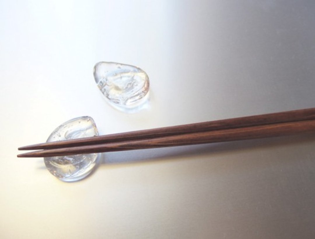 Chopstick rest for two / Bubble - 筷子/筷架 - 玻璃 透明