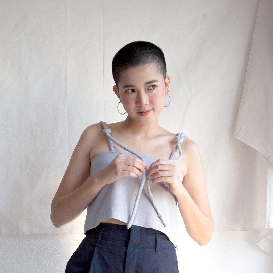 practice 01 ... handmade 100% organic cotton and naturally - dyed - 女装背心 - 棉．麻 蓝色