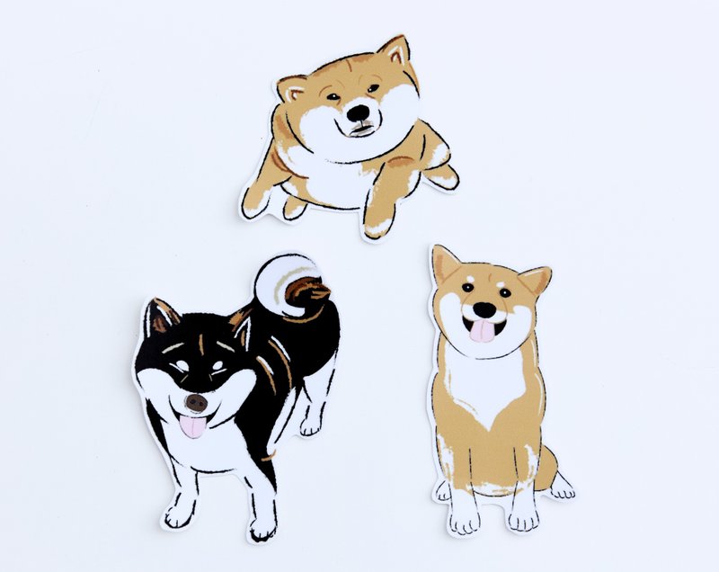 小饭团  柴柴大型防水贴纸 No.6 柴犬 行李箱贴纸 - 贴纸 - 纸 