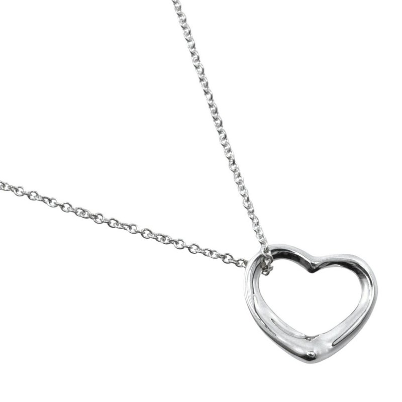 【日本直送】蒂芙尼 TIFFANY&Co. 经典爱心项链 艾尔莎・柏 લે提 银925 爱心坠饰 约2.4g женские【二手】 - 项链 - 银 银色