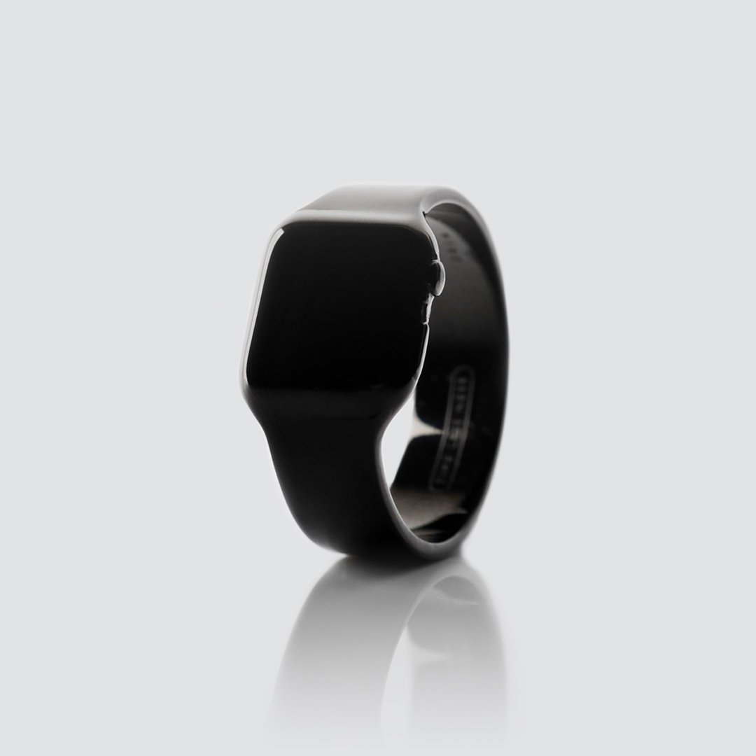 TIME:LESS:NESS - 2014 – The smartwatch 指环 (光黑) - 戒指 - 不锈钢 黑色