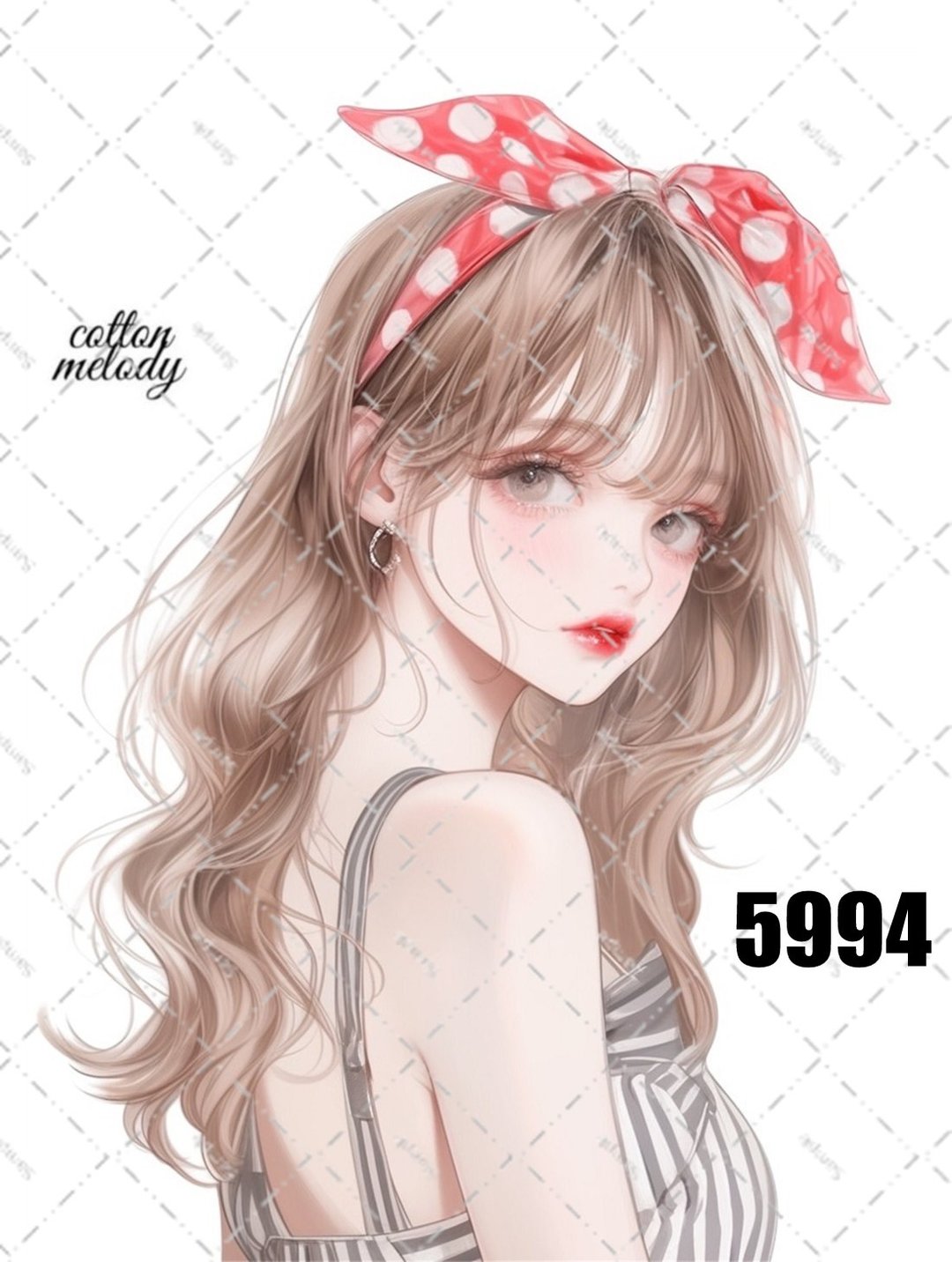 original sticker no.5994 人物贴纸 原创贴纸 人物贴纸 女孩贴纸 原创人物贴纸 - 贴纸 - 纸 