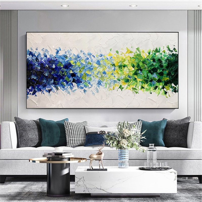 树林  油画/抽象/原创商品/装饰画/挂画/客厅餐厅手绘肌理画 - 海报/装饰画/版画 - 亚麻 