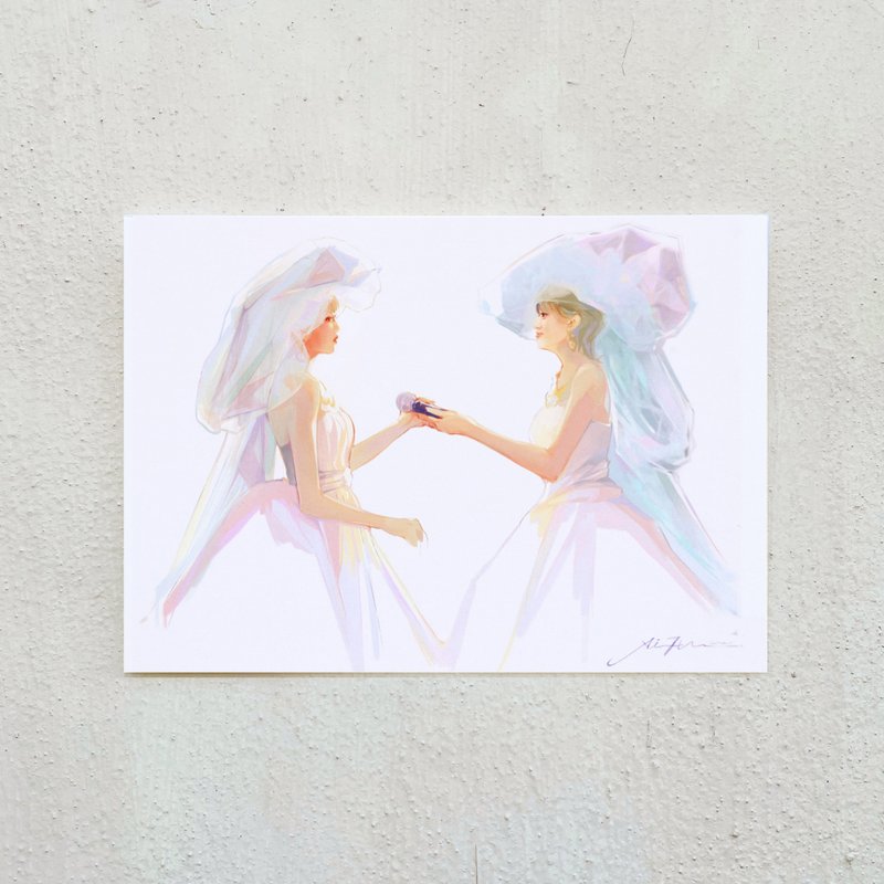 Alice Hobbey 梅艳芳电影 单面水彩人像插画明信片 Postcard - 卡片/明信片 - 纸 多色