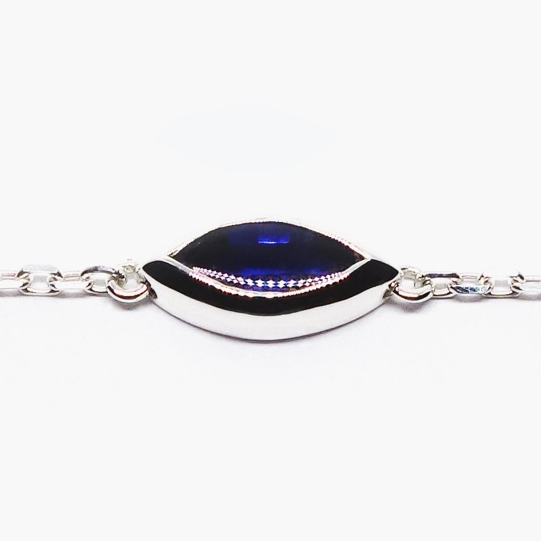 Blue sapphire bracelet SV925【Pio by Parakee】藍寶石手鍊 - 手链/手环 - 宝石 蓝色