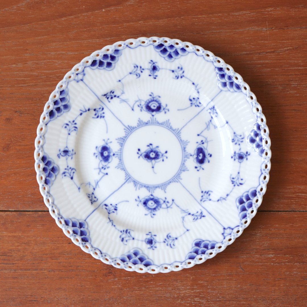 丹麦Royal Copenhagen皇家哥本哈根全蕾丝蛋糕碟 - 盘子/餐盘/盘架 - 瓷 白色