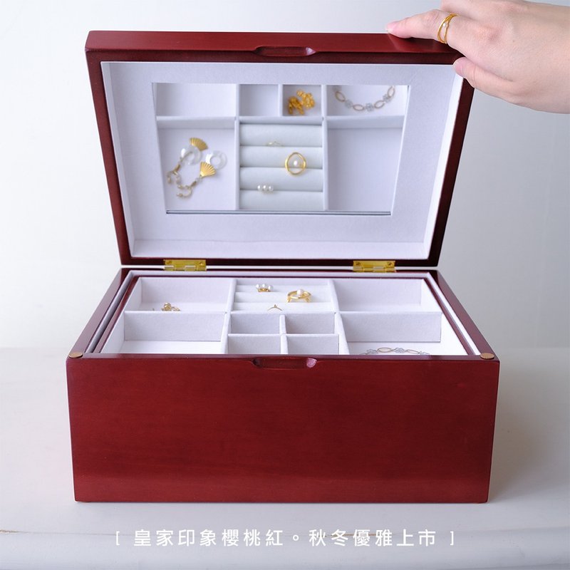 【Ms. box 箱子小姐】英国风格樱桃木饰品盒/珠宝盒/收纳盒 - 收纳用品 - 木头 咖啡色