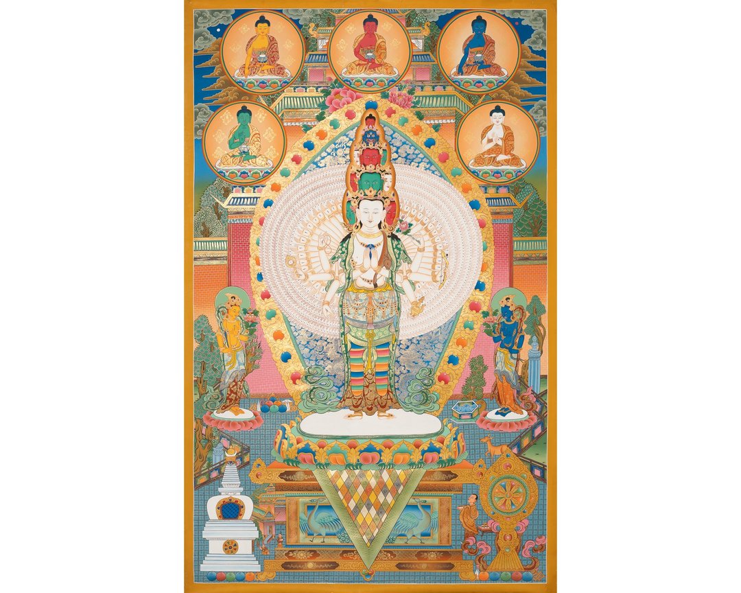 觀音菩薩靈性藏傳佛教藝術品 - 墙贴/壁贴 - 其他材质 
