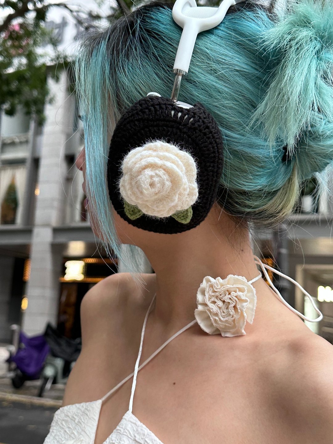山花烂漫原创设计手工山茶花 AirPod Max索尼 XM5 保护套女生礼物 - 耳机 - 其他材质 