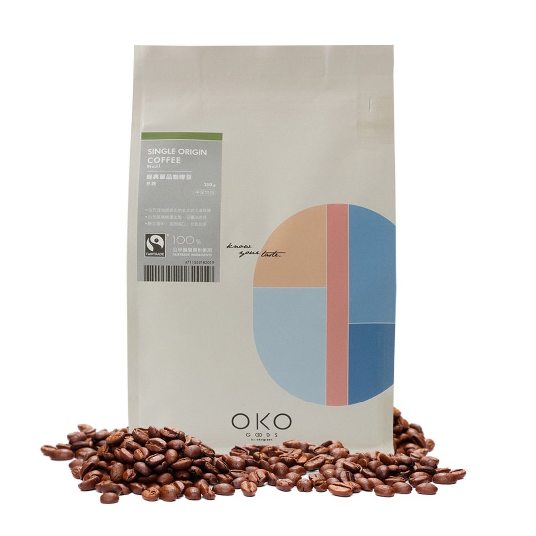 【生态绿】公平贸易单品咖啡豆/巴西/中深烘焙(250g) - 咖啡 - 新鲜食材 