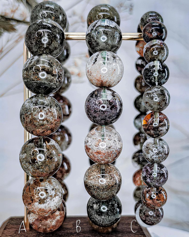 【四季聚宝盆幽灵】彩幽灵半盆水晶手链手串手珠 - 手链/手环 - 水晶 多色