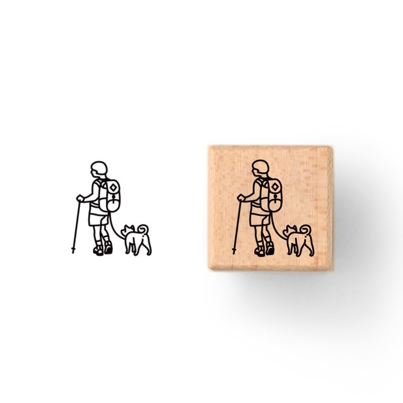 本日印章－登山健行 - 印章/印台 - 木头 卡其色