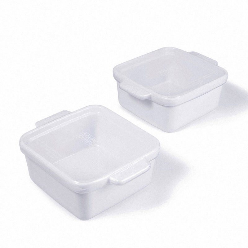 仅限寄送台湾-快速出货-【Souper Cubes】陶瓷烤盅2入组 - 锅具/烤盘 - 瓷 白色