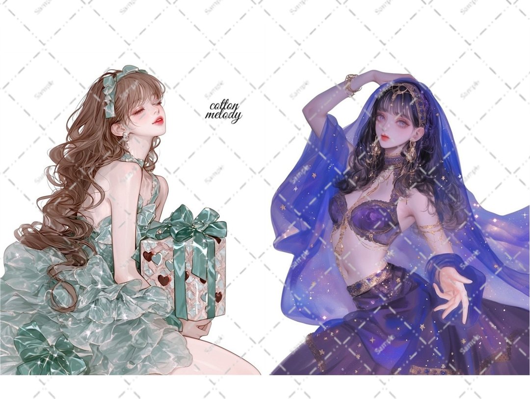 original sticker no.6333 人物贴纸 原创贴纸 人物贴纸 女孩贴纸 原创人物贴纸 - 贴纸 - 纸 