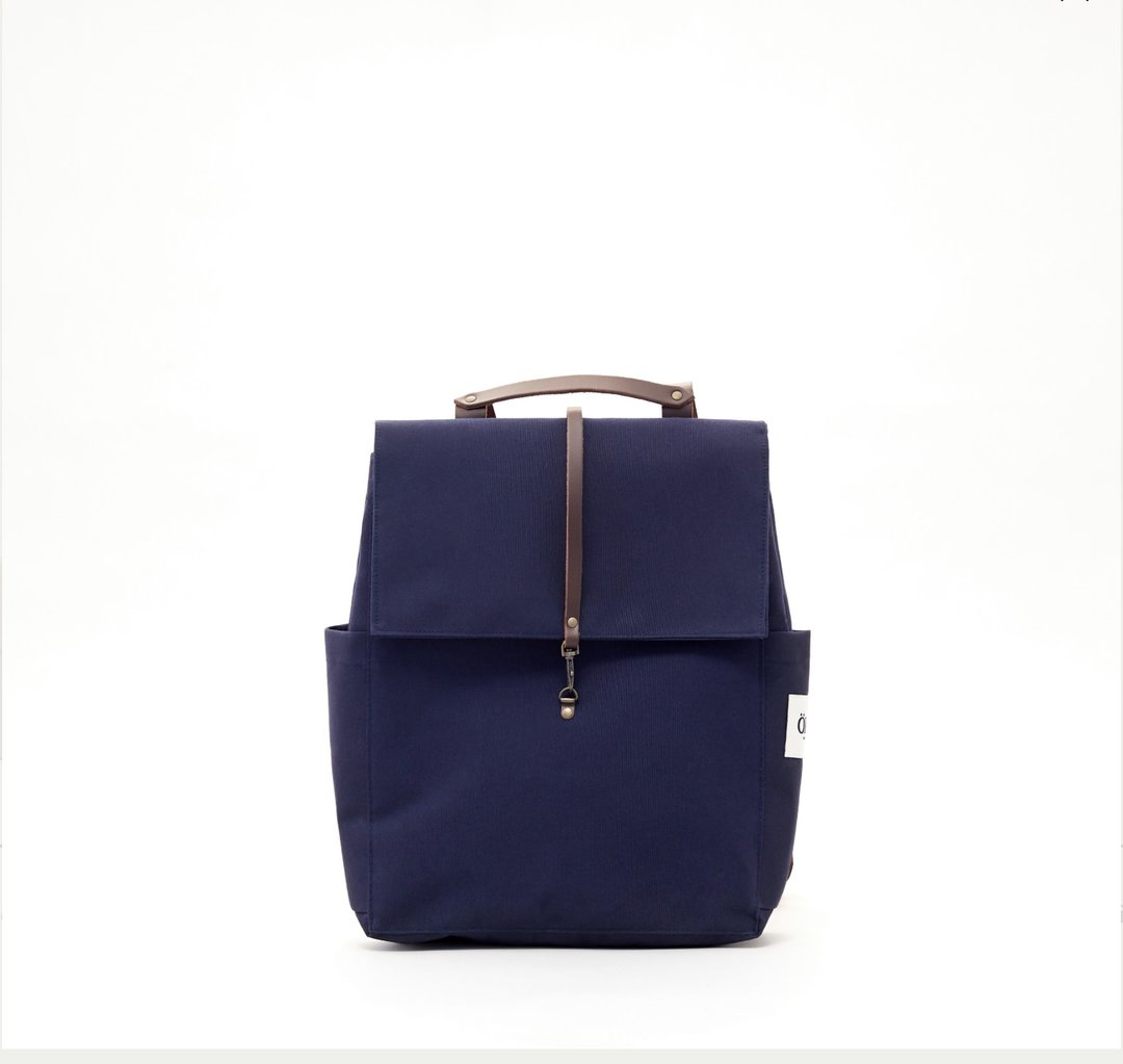西班牙手工制作 Ölend Mini Holden 帆布后背包 (Navy 深蓝色) - 后背包/双肩包 - 其他材质 蓝色