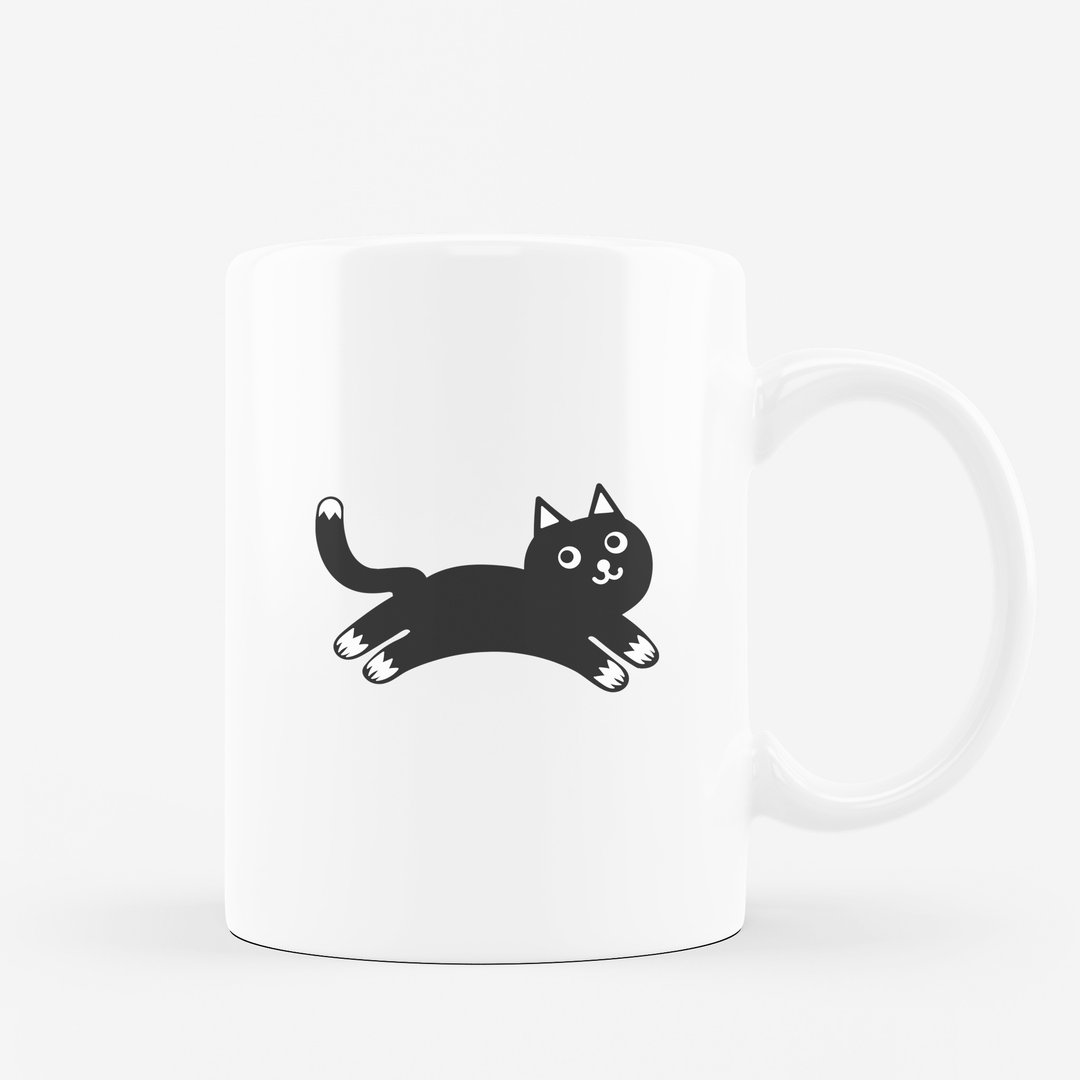 Happy Cat马克杯 - 咖啡杯/马克杯 - 瓷 黑色
