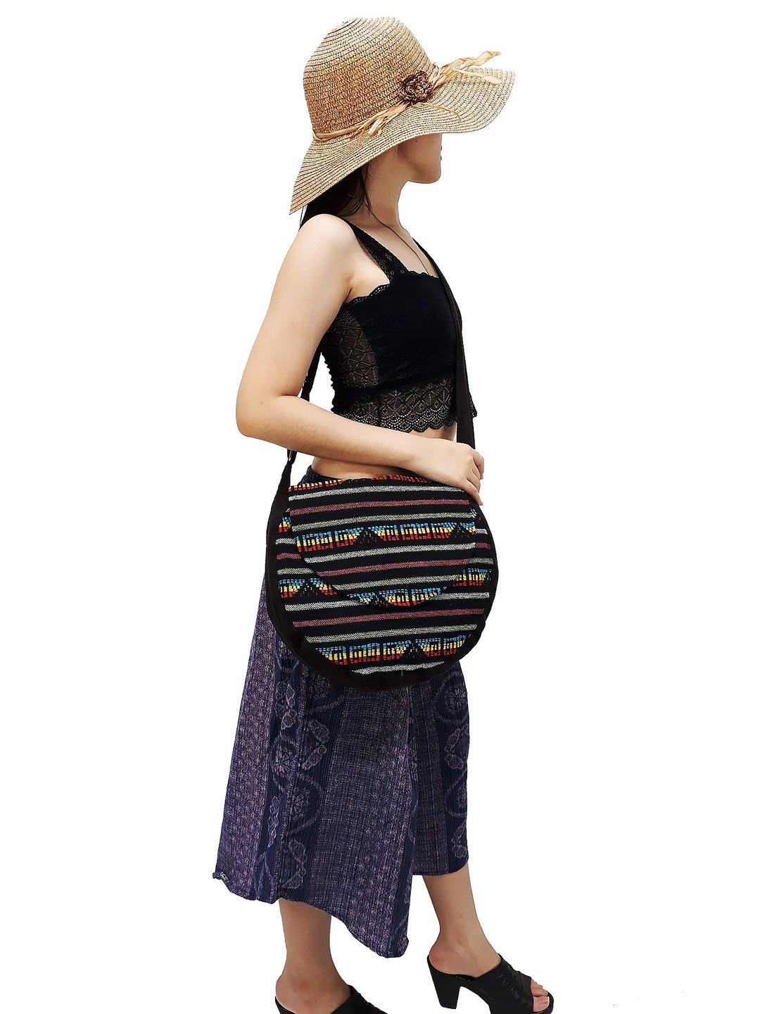 Handmade bag Woven Cotton Bag Women bag Shoulder bag Crossbody Bag Colorful - 其他 - 棉 多色