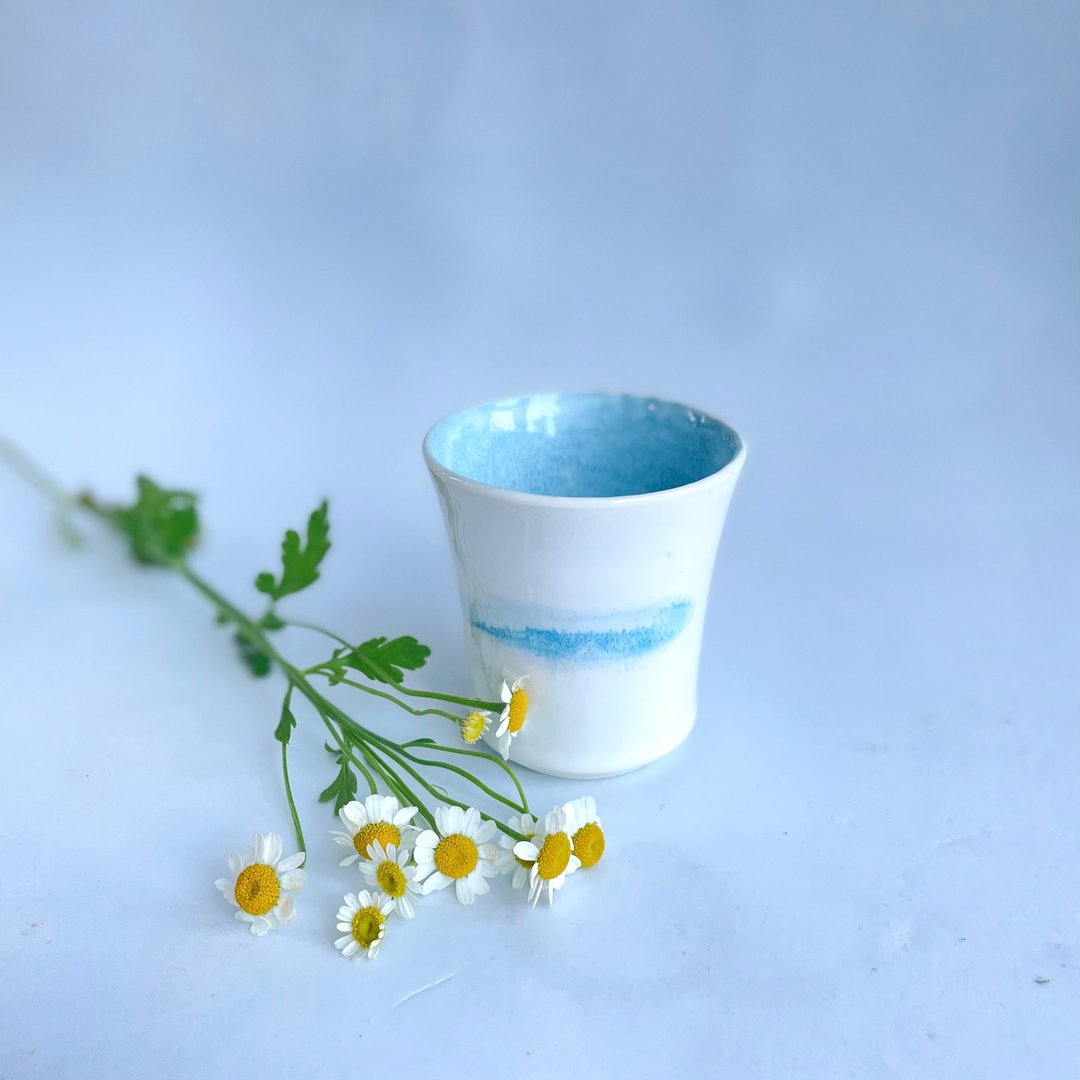你是蓝天与白云 | 白瓷清酒杯 - 酒杯/酒器 - 瓷 白色
