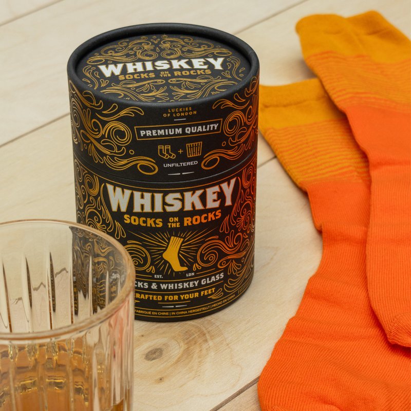 【英国 Luckies】威士忌杯袜礼盒组 - 酒杯/酒器 - 其他金属 黑色