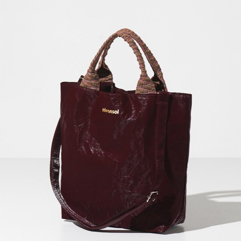 【Pinkoi 线下活动预购商品】Miyansol皱皱迷你托特包-K.红丝绒 - 侧背包/斜挎包 - 纸 红色